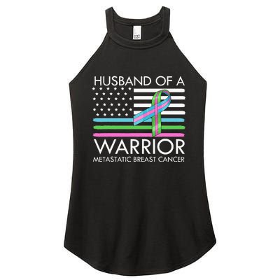 Husband Of A Warrior Metastatic Breast Cancer Awareness Women's Perfect Tri Rocker Tank