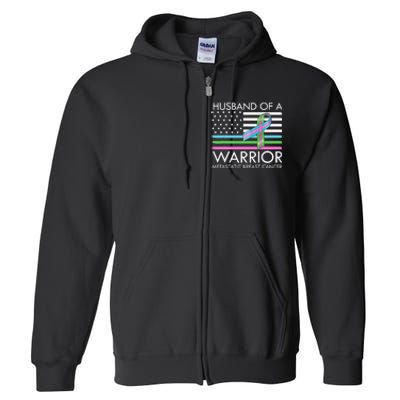 Husband Of A Warrior Metastatic Breast Cancer Awareness Full Zip Hoodie