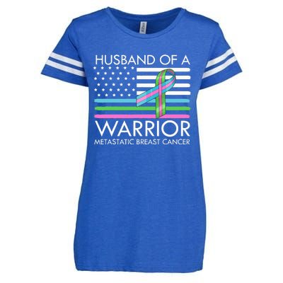 Husband Of A Warrior Metastatic Breast Cancer Awareness Enza Ladies Jersey Football T-Shirt