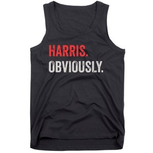 Harris Obviously A Vote For 2024 President Kamala Harris Tank Top