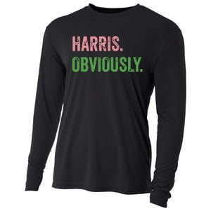 Harris Obviously A Vote For 2024 President Kamala Harris Cooling Performance Long Sleeve Crew