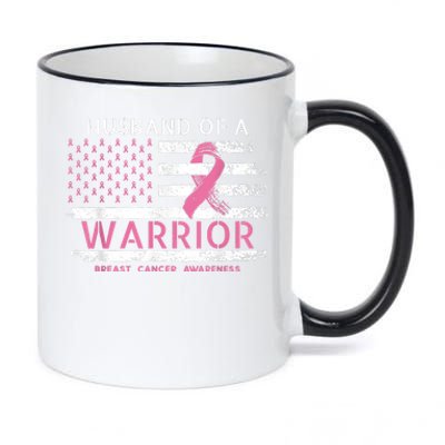 Husband Of A Warrior Breast Cancer Support Squad 11oz Black Color Changing Mug