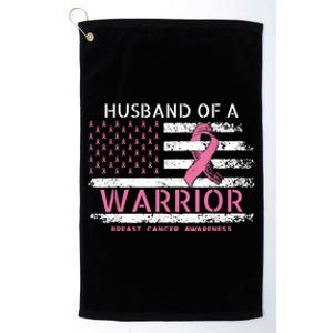 Husband Of A Warrior Breast Cancer Support Squad Platinum Collection Golf Towel