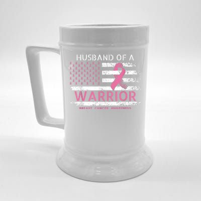 Husband Of A Warrior Breast Cancer Support Squad Beer Stein