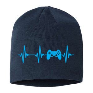 Heartbeat Of A Gamer Gaming Gamer Sustainable Beanie