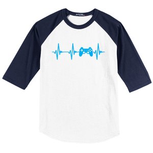 Heartbeat Of A Gamer Gaming Gamer Baseball Sleeve Shirt