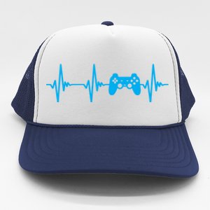 Heartbeat Of A Gamer Gaming Gamer Trucker Hat