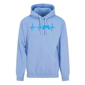 Heartbeat Of A Gamer Gaming Gamer Unisex Surf Hoodie