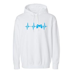 Heartbeat Of A Gamer Gaming Gamer Garment-Dyed Fleece Hoodie