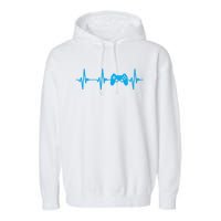 Heartbeat Of A Gamer Gaming Gamer Garment-Dyed Fleece Hoodie