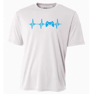 Heartbeat Of A Gamer Gaming Gamer Cooling Performance Crew T-Shirt