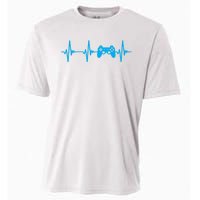 Heartbeat Of A Gamer Gaming Gamer Cooling Performance Crew T-Shirt