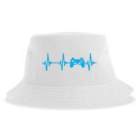 Heartbeat Of A Gamer Gaming Gamer Sustainable Bucket Hat