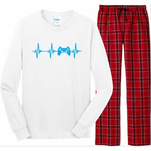 Heartbeat Of A Gamer Gaming Gamer Long Sleeve Pajama Set