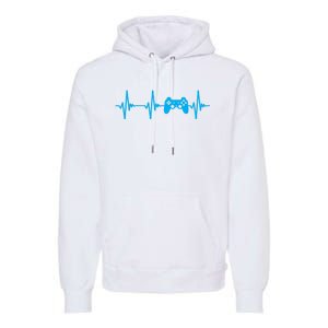 Heartbeat Of A Gamer Gaming Gamer Premium Hoodie