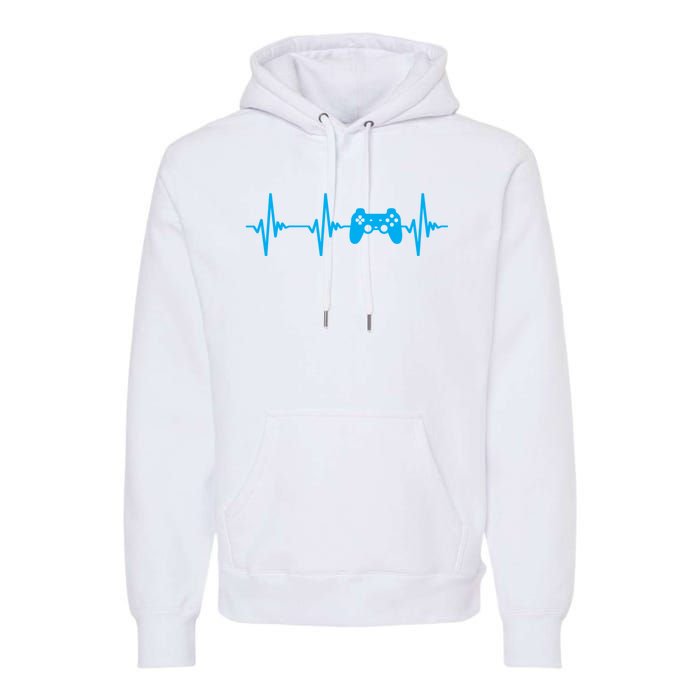 Heartbeat Of A Gamer Gaming Gamer Premium Hoodie