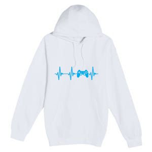 Heartbeat Of A Gamer Gaming Gamer Premium Pullover Hoodie