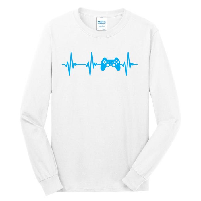 Heartbeat Of A Gamer Gaming Gamer Tall Long Sleeve T-Shirt