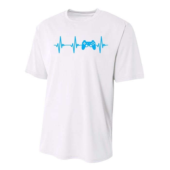 Heartbeat Of A Gamer Gaming Gamer Performance Sprint T-Shirt