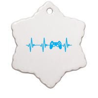 Heartbeat Of A Gamer Gaming Gamer Ceramic Star Ornament