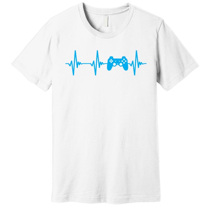 Heartbeat Of A Gamer Gaming Gamer Premium T-Shirt