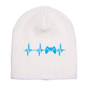 Heartbeat Of A Gamer Gaming Gamer Short Acrylic Beanie