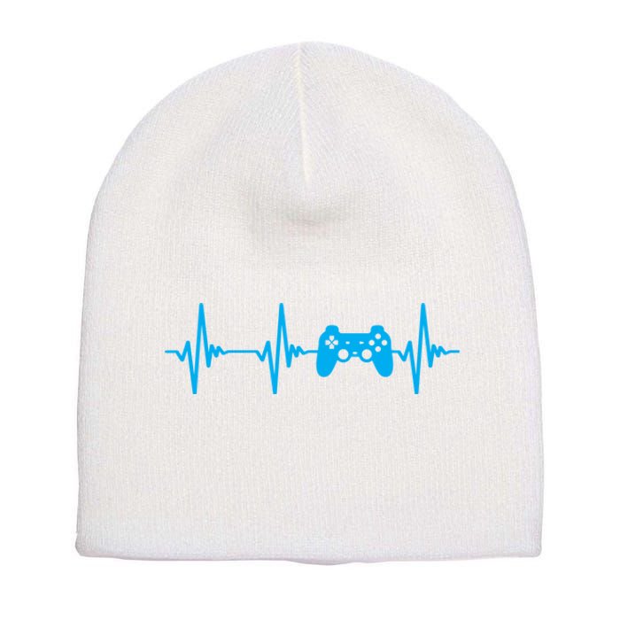 Heartbeat Of A Gamer Gaming Gamer Short Acrylic Beanie