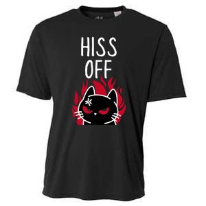 Hiss Off Angry Cat Funny Cat Cooling Performance Crew T-Shirt