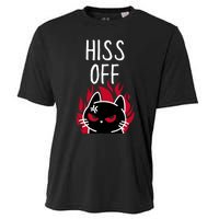 Hiss Off Angry Cat Funny Cat Cooling Performance Crew T-Shirt