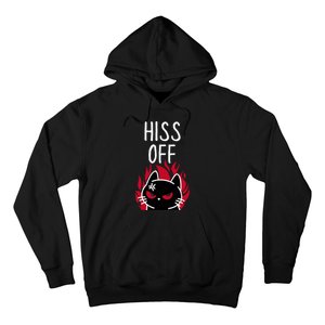 Hiss Off Angry Cat Funny Cat Hoodie