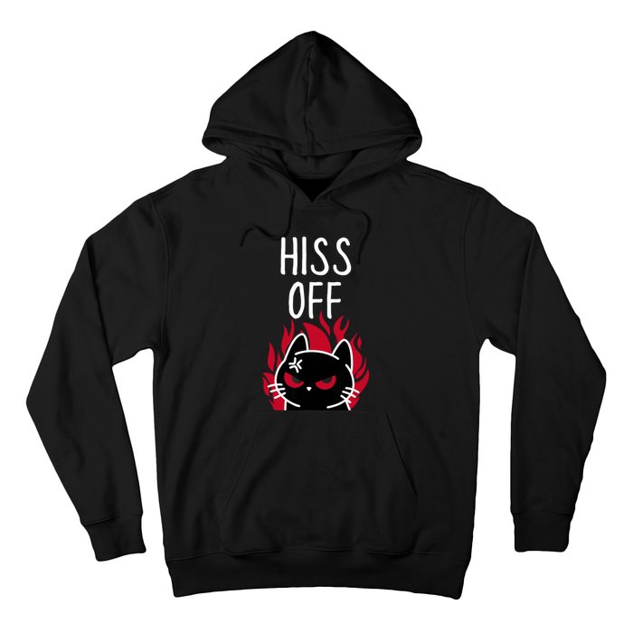 Hiss Off Angry Cat Funny Cat Hoodie