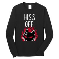 Hiss Off Angry Cat Funny Cat Long Sleeve Shirt