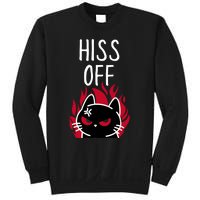 Hiss Off Angry Cat Funny Cat Sweatshirt