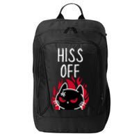 Hiss Off Angry Cat Funny Cat City Backpack