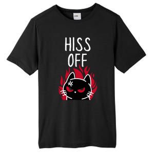 Hiss Off Angry Cat Funny Cat Tall Fusion ChromaSoft Performance T-Shirt