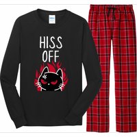 Hiss Off Angry Cat Funny Cat Long Sleeve Pajama Set