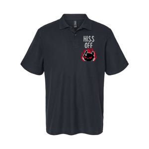 Hiss Off Angry Cat Funny Cat Softstyle Adult Sport Polo