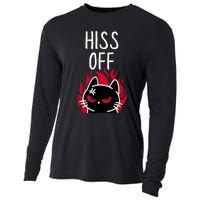 Hiss Off Angry Cat Funny Cat Cooling Performance Long Sleeve Crew