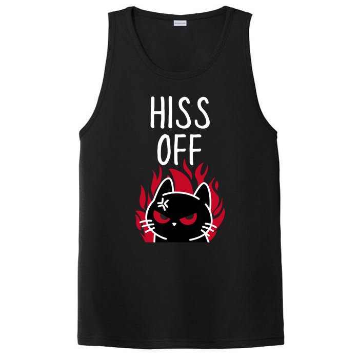 Hiss Off Angry Cat Funny Cat PosiCharge Competitor Tank