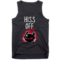 Hiss Off Angry Cat Funny Cat Tank Top