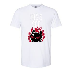 Hiss Off Angry Cat Funny Cat Softstyle CVC T-Shirt