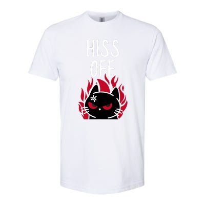 Hiss Off Angry Cat Funny Cat Softstyle® CVC T-Shirt