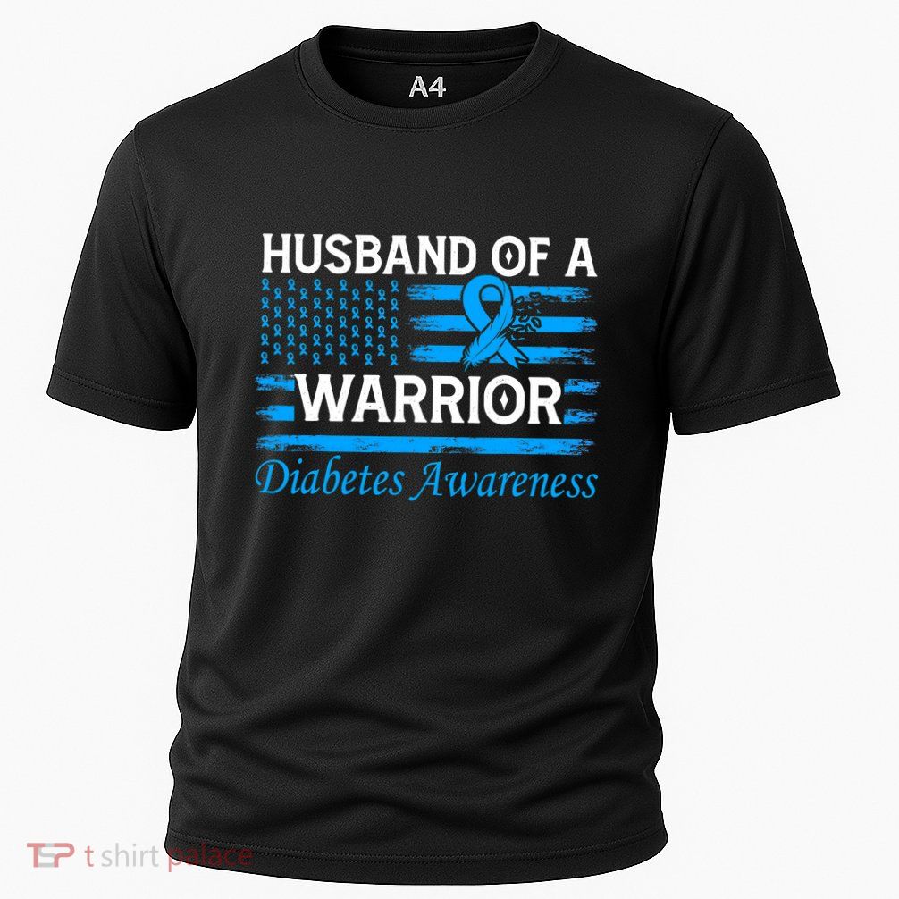 Husband of a Warrior Type 1 Diabetes Awareness Ribbon Performance Shirt