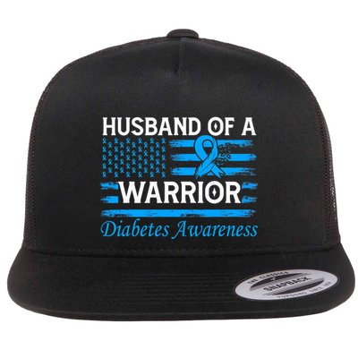 Husband of a Warrior Type 1 Diabetes Awareness Ribbon Flatbill Hat