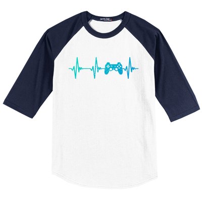 Heartbeat Of A Gamer Cute Gift Gamer Gift Cute Gift Baseball Sleeve Shirt