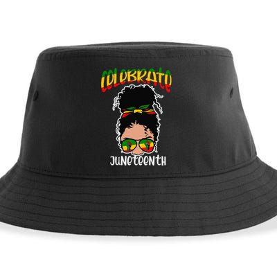 History of afircan american afro  june 19th juneteenth Sustainable Bucket Hat