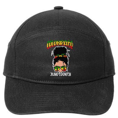 History of afircan american afro  june 19th juneteenth 7-Panel Snapback Hat