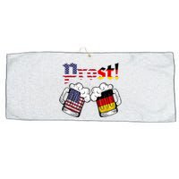 Happy Oktoberfest American German Munich Flag Prost Large Microfiber Waffle Golf Towel