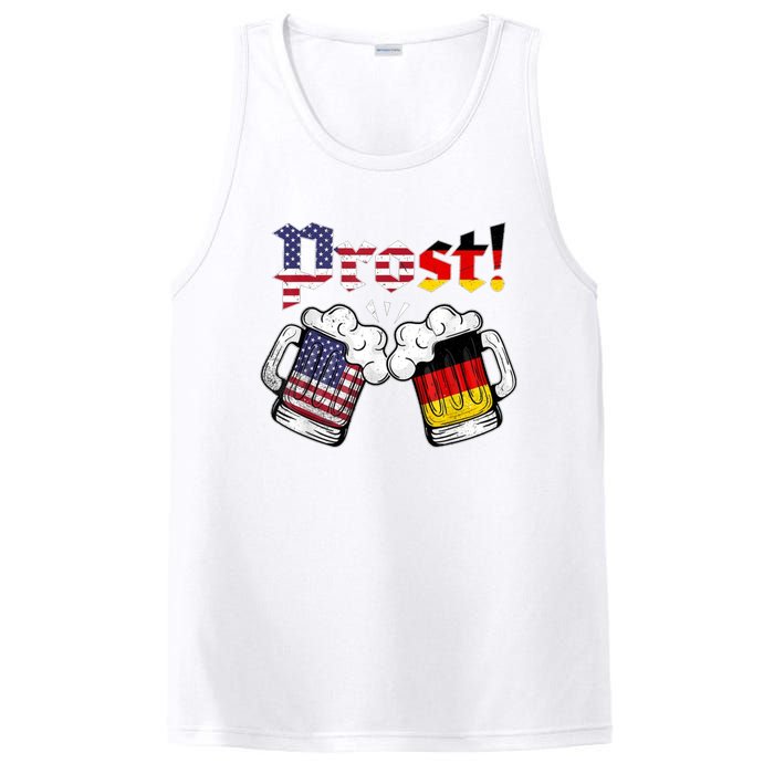 Happy Oktoberfest American German Munich Flag Prost PosiCharge Competitor Tank