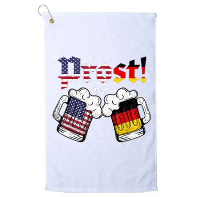 Happy Oktoberfest American German Munich Flag Prost Platinum Collection Golf Towel